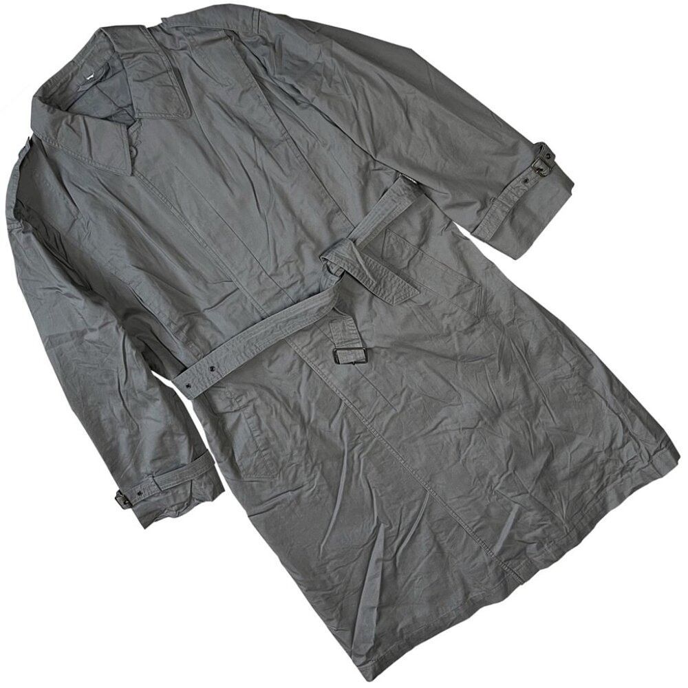 Sundazed (Sweden) Vintage Coated Plain Weave Padded Military Trench Coat : L